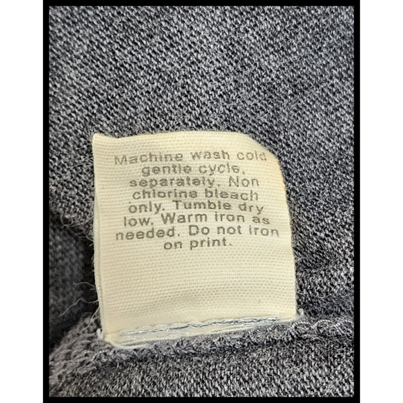 J Crew Men's Authentic Sueded Cotton Jersey Quarter Zip Shirt Charcoal Large - Picture 8 of 9